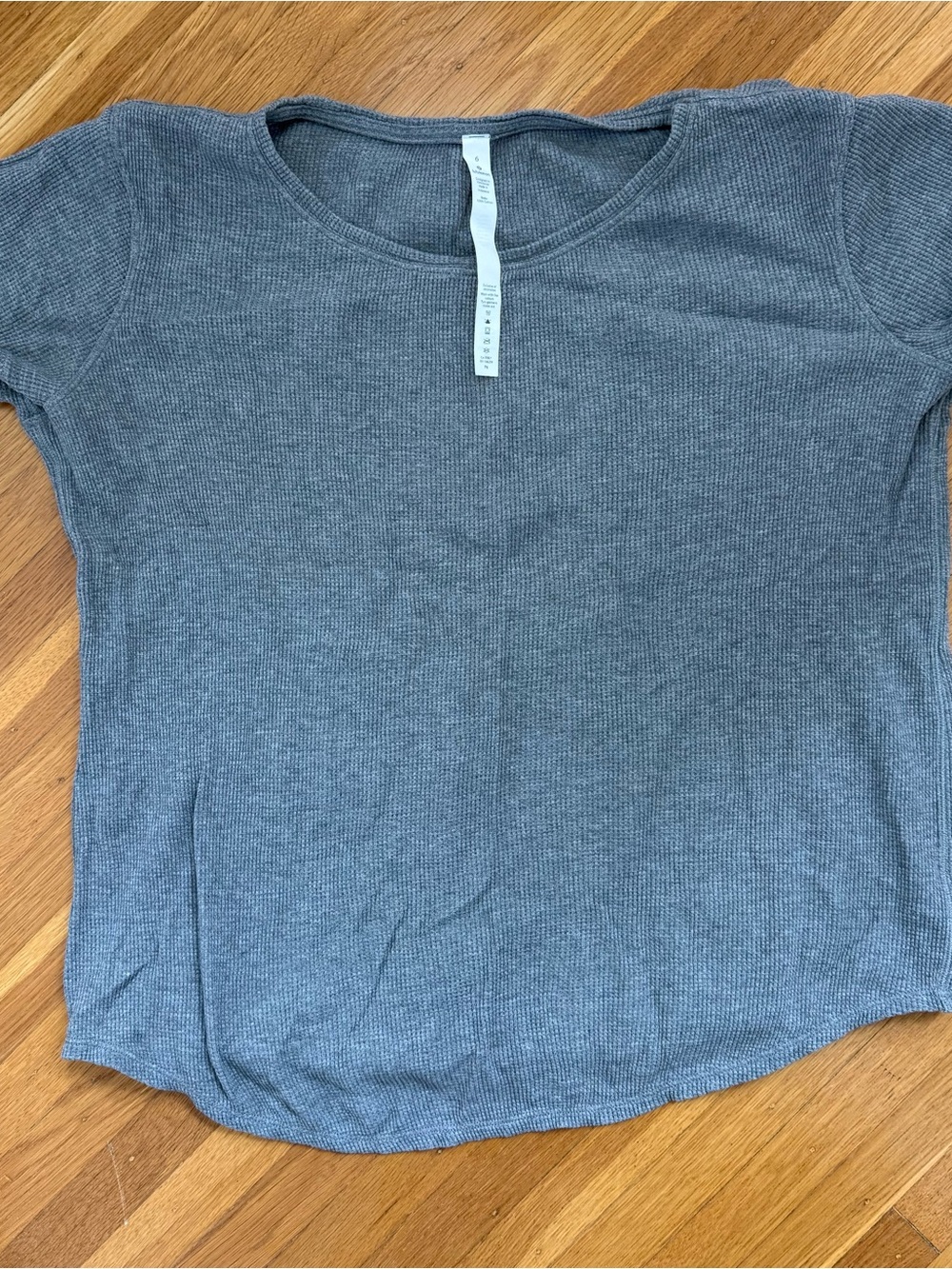 lululemon athletica Short Sleeve Waffle Tee in Heather Gray